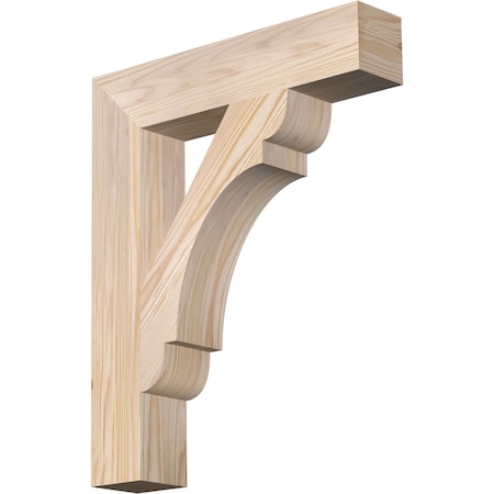 Ekena Millwork Olympic Block Smooth Bracket, Douglas Fir, 3 1/2"W x 18"D x 22"H BKT04X18X22OLY05SDF